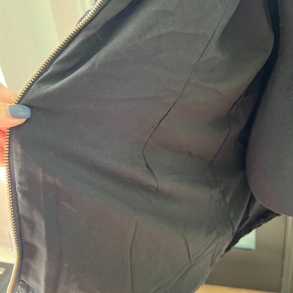 Susan Betro XXL Zip up jacket in black textured velour - Picture 7 of 8